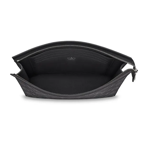 Túi Cầm Tay Nam Louis Vuitton LV Voyaga MM Monogram Eclipse Canvas Clutch Màu Đen Xám N-YT - Túi xách - Vua Hàng Hiệu
