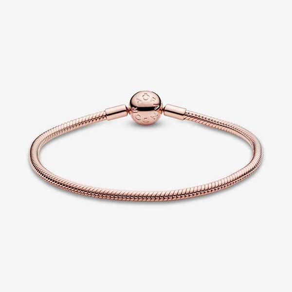 Vòng Đeo Tay Pandora Moments Snake Chain Bracelet 580728 Màu Vàng Hồng Size 18 - Trang sức - Vua Hàng Hiệu