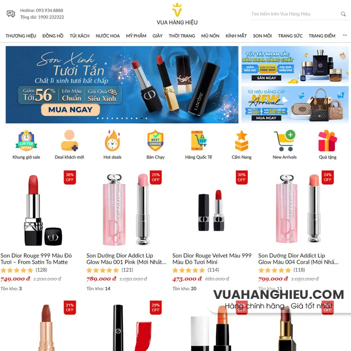 Top 10 địa chỉ bán son môi tại Hà Nội uy tín, giá tốt hiện nay