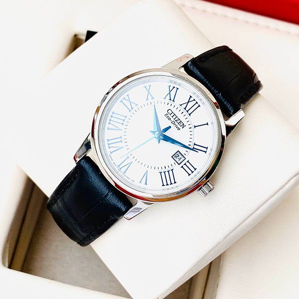 Đồng Hồ Nữ Citizen Eco Drive Dây Da Cá Sấu EW1568 – 04A Màu Đen - Đồng hồ - Vua Hàng Hiệu