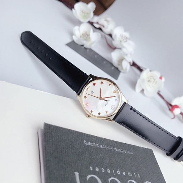 Đồng Hồ Nữ Gucci G-Timeless Mother Of Pearl Dial Ladies Watch YA126589 Màu Đen Vàng - Đồng hồ - Vua Hàng Hiệu