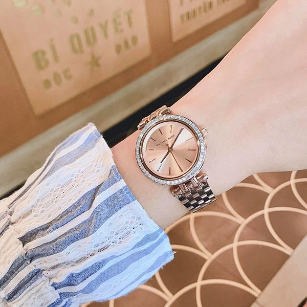 Đồng Hồ Nữ Michael Kors MK3366 Dây Kim Loại Màu Vàng Hồng - Đồng hồ - Vua Hàng Hiệu