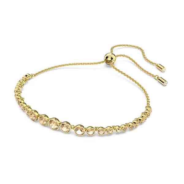 Vòng Đeo Tay Nữ Swarovski Emily Bracelet Mixed Round Cuts, Gold Tone, Gold-Tone Plated 5663395 Màu Vàng - Trang sức - Vua Hàng Hiệu