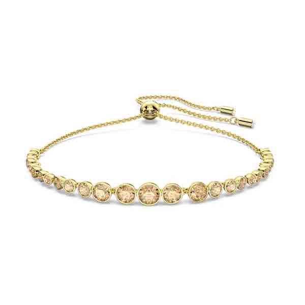 Vòng Đeo Tay Nữ Swarovski Emily Bracelet Mixed Round Cuts, Gold Tone, Gold-Tone Plated 5663395 Màu Vàng - Trang sức - Vua Hàng Hiệu