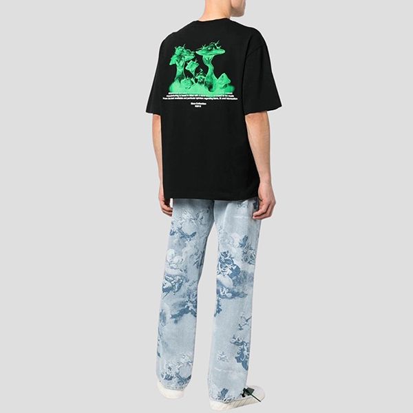 Áo Phông Nam Off-White Black With Logo Printed Tshirt OMAA120S23JER0161070 Màu Đen Size XXS - Thời trang - Vua Hàng Hiệu