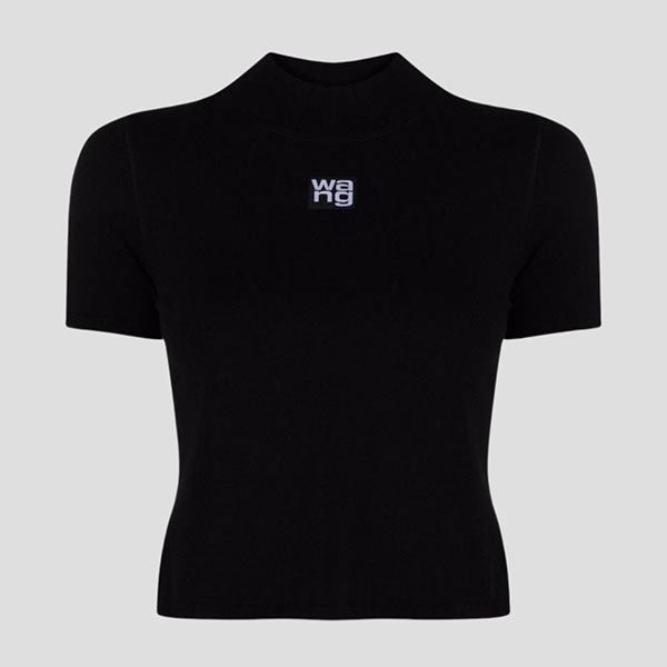 Áo Phông Nữ Alexander Wang Black With Logo Printed Tshirt 4KC2191008/001 Màu Đen - Thời trang - Vua Hàng Hiệu