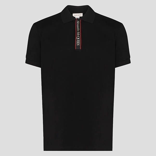 Áo Polo Alexander Mcqueen Black Logo Tape QRX77 0901 Màu Đen - Thời trang - Vua Hàng Hiệu