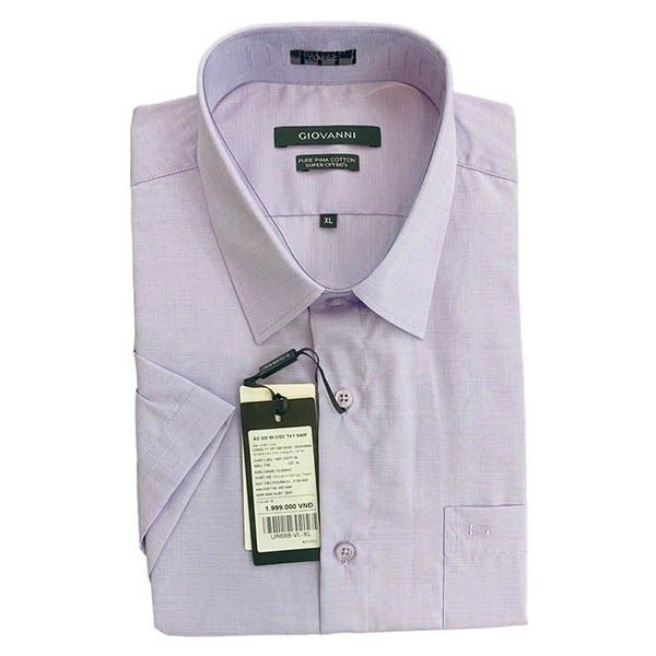 Áo Sơ Mi Cộc Tay Nam Giovanni Classic UR688-VL Màu Tím Size M - Thời trang - Vua Hàng Hiệu
