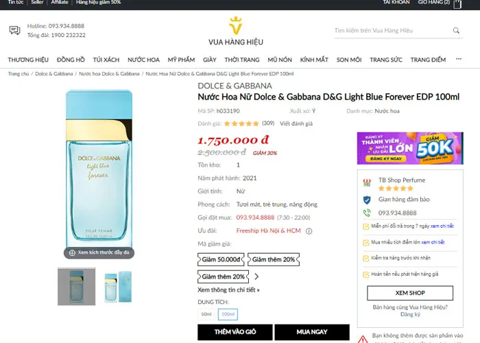 6 cách phân biệt nước hoa Dolce&Gabbana thật giả chính xác