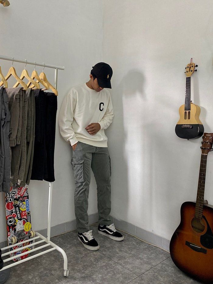17 cách phối đồ với quần cargo pants túi hộp cho nam và nữ