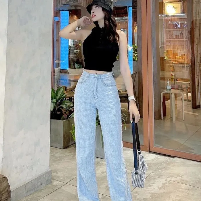 10 cách phối đồ với quần jean ống đứng trẻ trung, hiện đại