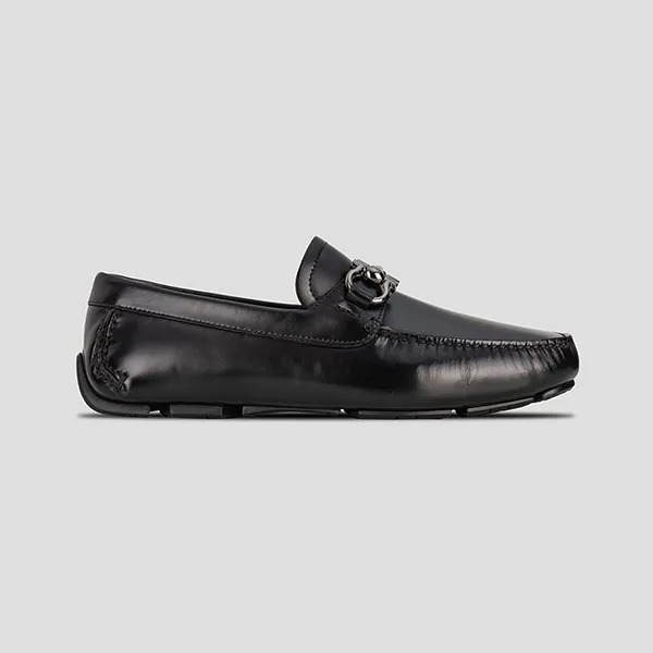 Giày Lười Nam Salvatore Ferragamo Mocca Silver Horsebit Buckle Moccasins ZM95922 Màu Đen Size 41 - Giày - Vua Hàng Hiệu