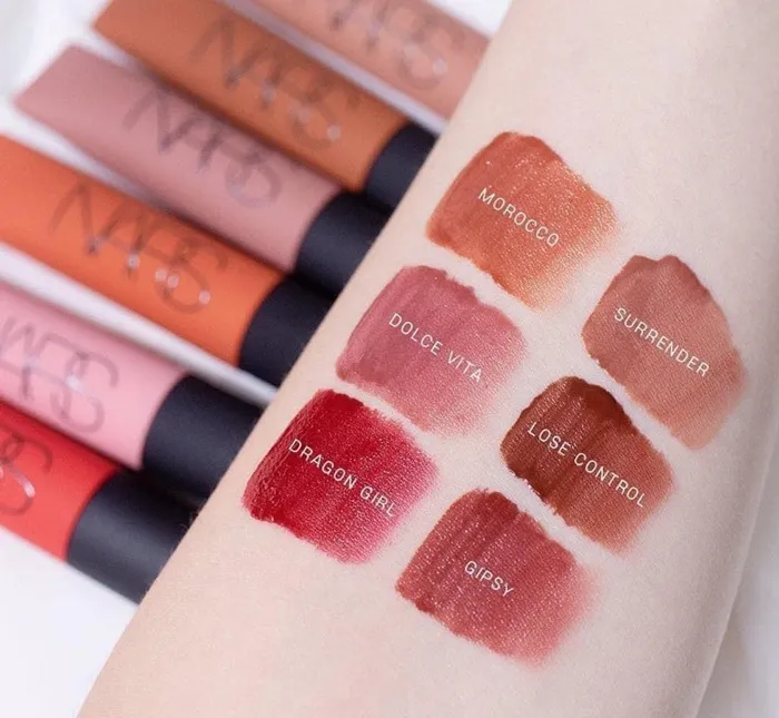 Review 8 màu son kem Nars Air Matte Lip Color trendy