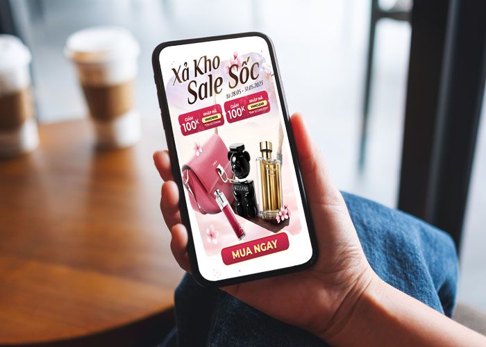 Vua Hàng Hiệu Xả Kho: Sale sập giá toàn sàn, tặng ngay 100K, ưu đãi giờ vàng deal hot