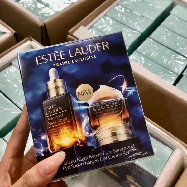 Set Dưỡng Da Estée Lauder Avanced Night Repair Face Serum And Eye Supercharged Gel-Creme 2 Món - Mỹ phẩm - Vua Hàng Hiệu