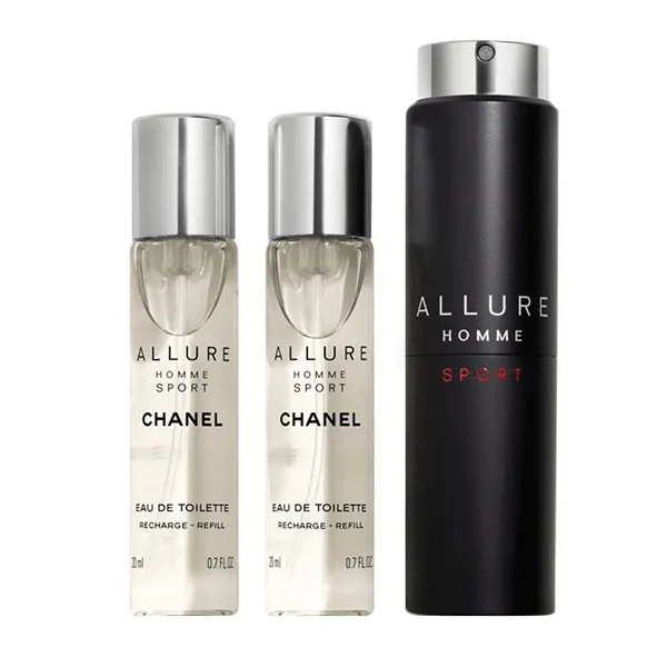 Set Nước Hoa Nam Chanel Allure Homme Sport EDT Refillable Travel Spray Set 3 Món (3 x 20ml) - Nước hoa - Vua Hàng Hiệu