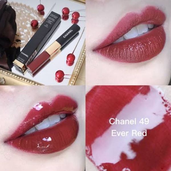Son Kem Chanel Duo Ultra Tenue Liquid 49 Ever Red Màu Đỏ Đậm - Son Môi - Vua Hàng Hiệu