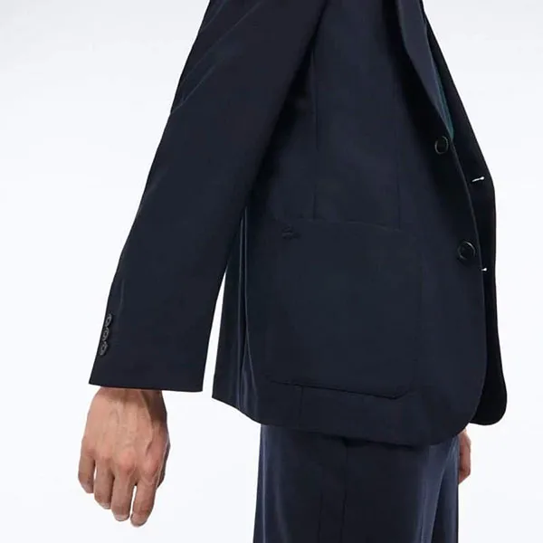 Áo Khoác Blazer Nam Lacoste Men's Stretch Wool Twill In Marine Blue Màu Xanh Đậm Size 50 - Thời trang - Vua Hàng Hiệu
