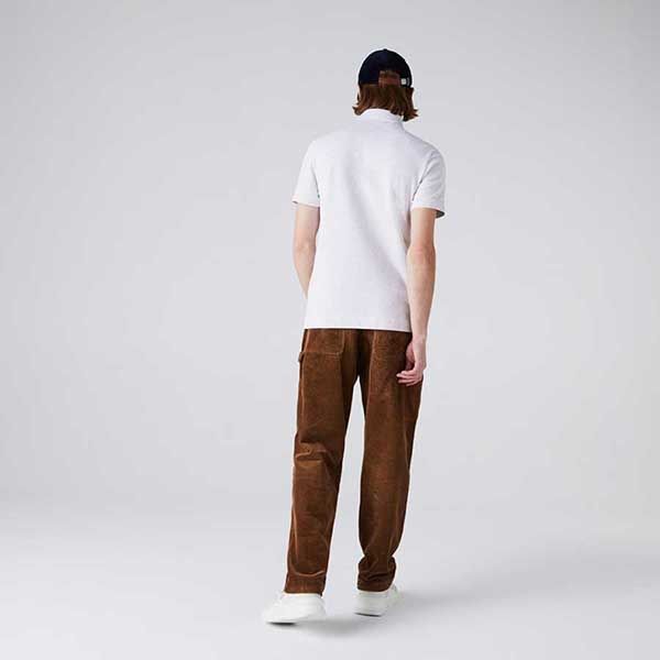 Áo Polo Nam Lacoste Paris Shirt Regular Fit Stretch Cotton White PH5522-HT1 Màu Trắng Xám Size 3 - Thời trang - Vua Hàng Hiệu