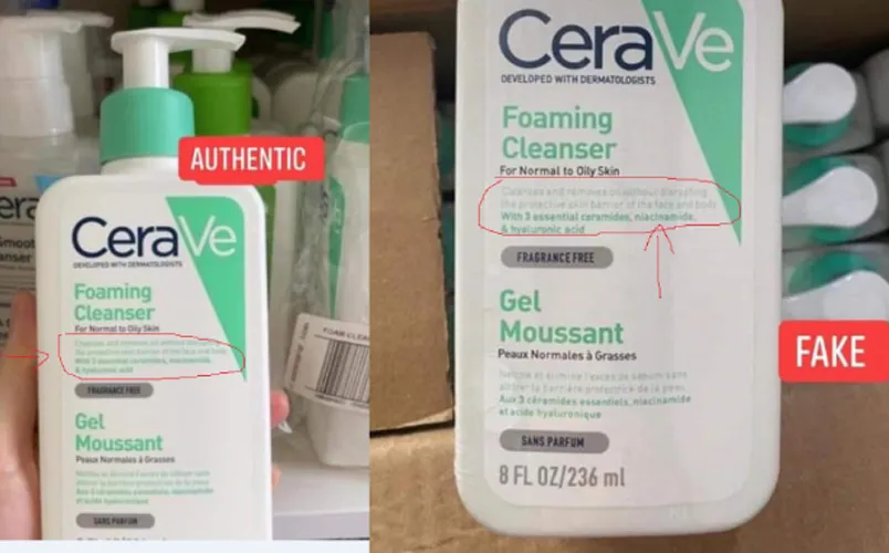 5 cách phân biệt sữa rửa mặt Cerave thật giả cực chuẩn