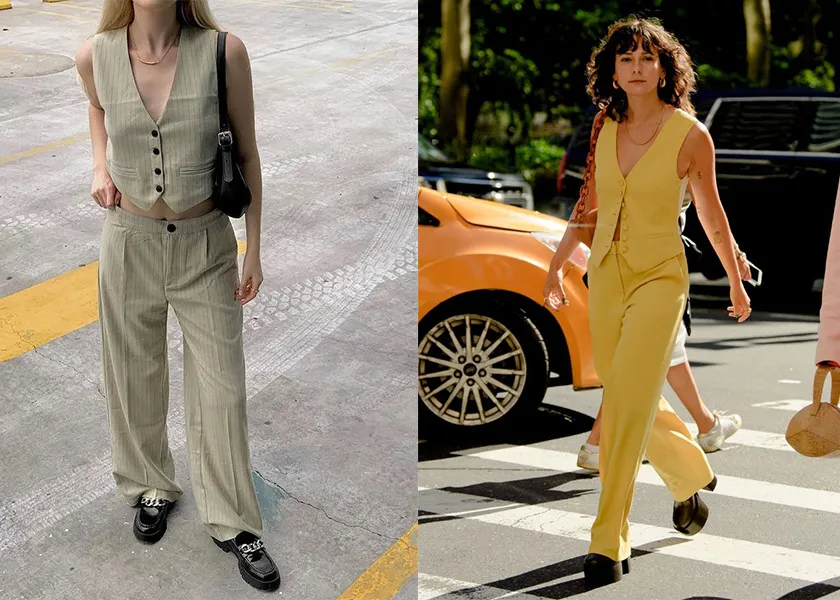Khám phá 7 cách phối đồ với áo vest gile nữ sành điệu đang 
