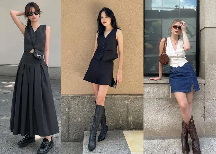 Khám phá 7 cách phối đồ với áo vest gile nữ sành điệu đang 