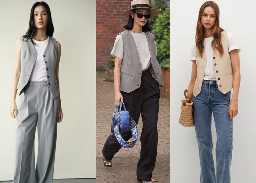 Khám phá 7 cách phối đồ với áo vest gile nữ sành điệu đang 