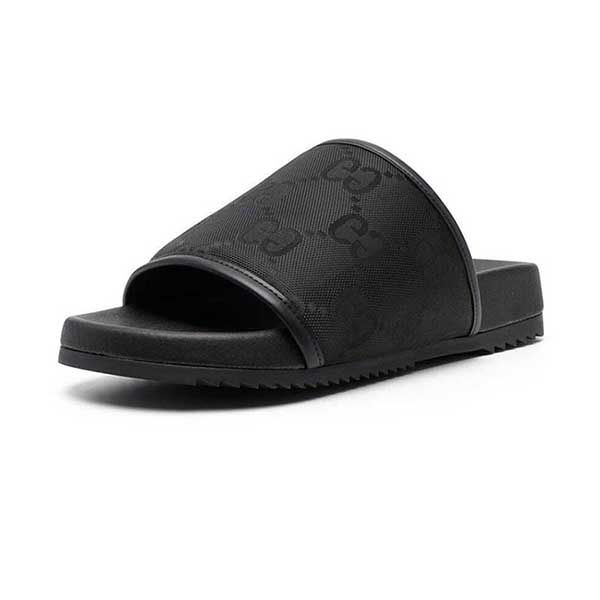 Dép Nam Gucci GG Men's Monogram Slides Màu Đen - Dép - Vua Hàng Hiệu