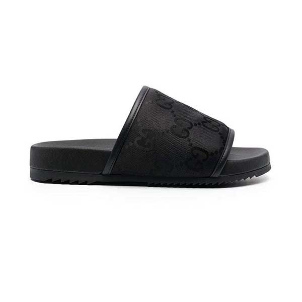 Dép Nam Gucci GG Men's Monogram Slides Màu Đen - Dép - Vua Hàng Hiệu