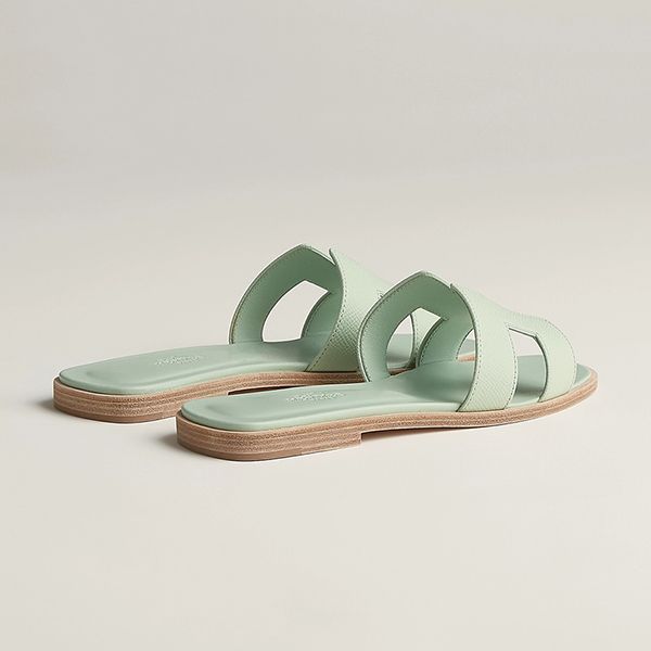 Dép Nữ Hermès Vert Jade Oran Sandal In Veau Epsom Màu Xanh Size 38 - Dép - Vua Hàng Hiệu