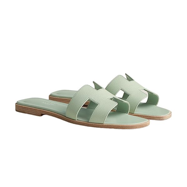 Dép Nữ Hermès Vert Jade Oran Sandal In Veau Epsom Màu Xanh Size 38 - Dép - Vua Hàng Hiệu