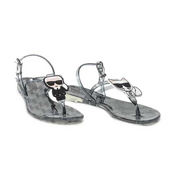Dép Sandal Nữ Karl Lagerfeld KL80002M Mid Gray Rubber Màu Xám Size 36 - Dép - Vua Hàng Hiệu
