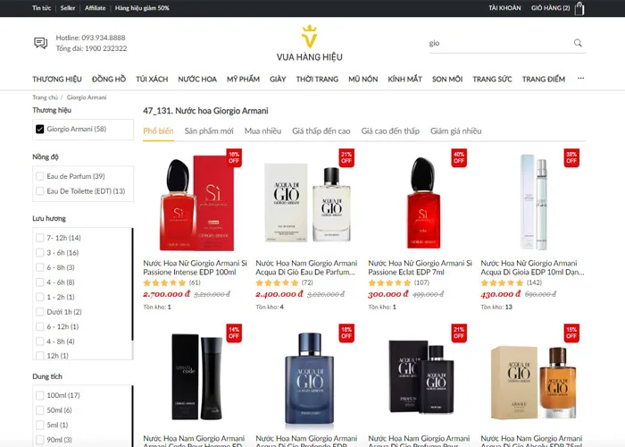 Giorgio Armani Của Nước Nào? Top 5 Chai Nước Hoa GIO Lưu Hương Lâu Nổi Trội