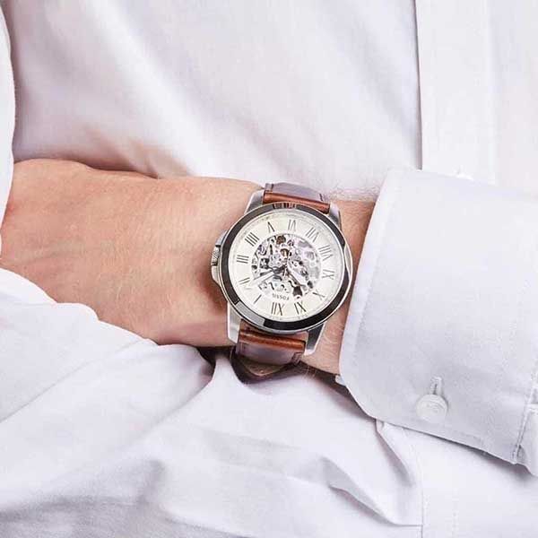 Đồng Hồ Nam Fossil Grant ME3099 Màu Nâu Trắng - Đồng hồ - Vua Hàng Hiệu