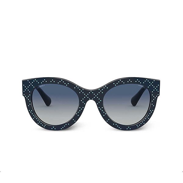 Kính Mát Nữ Chanel Butterfly Sunglasses CH5420B Màu Xanh Blue - Kính mắt - Vua Hàng Hiệu