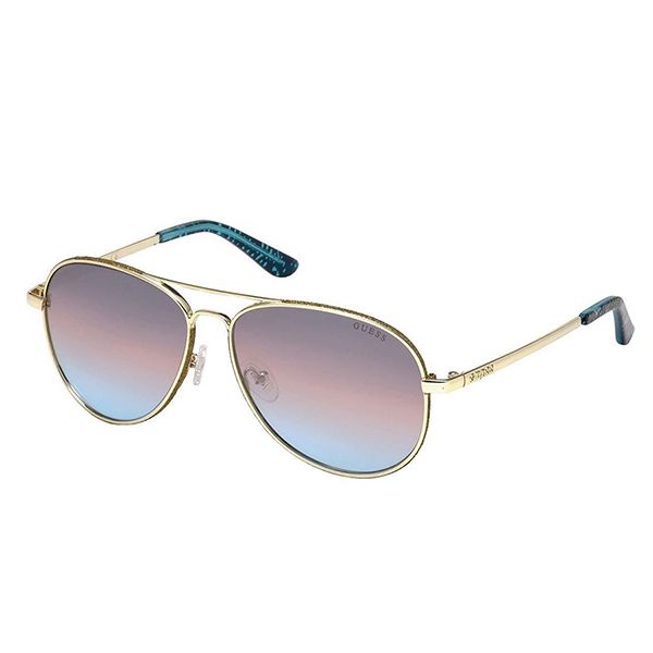 Kính Mát Nữ Guess Aviator Sunglasses GU7555 33F Màu Xanh - Kính mắt - Vua Hàng Hiệu