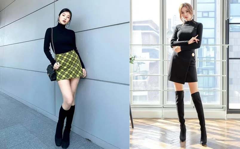 Mách bạn 12 cách mix đồ với boot cao quá gối đẹp chuẩn