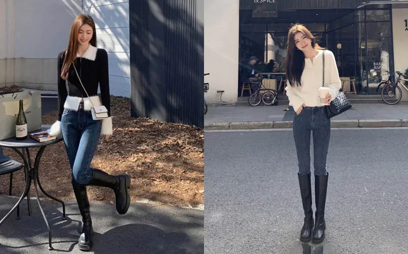 Mách bạn 12 cách mix đồ với boot cao quá gối đẹp chuẩn
