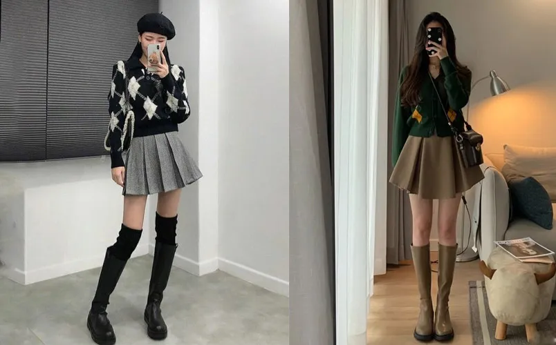Mách bạn 12 cách mix đồ với boot cao quá gối đẹp chuẩn