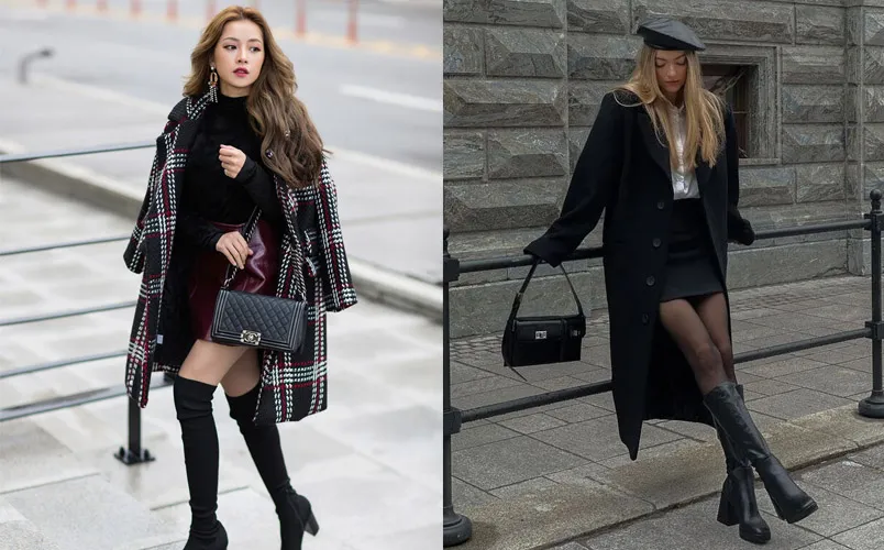 Mách bạn 12 cách mix đồ với boot cao quá gối đẹp chuẩn