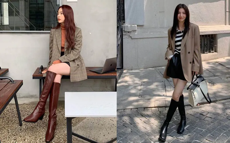 Mách bạn 12 cách mix đồ với boot cao quá gối đẹp chuẩn