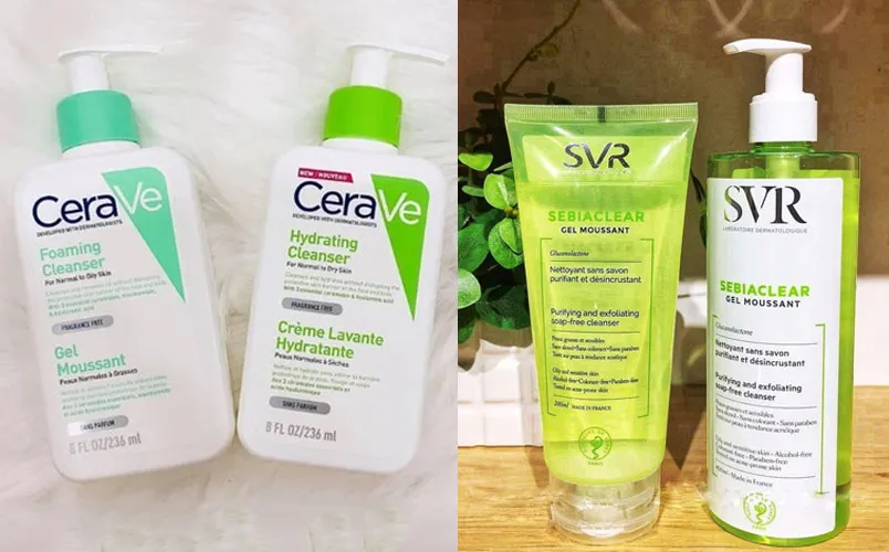 So sánh sữa rửa mặt SVR và Cerave? Loại nào tốt hơn