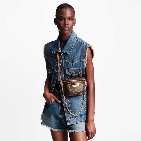 Túi Đeo Chéo Nữ Louis Vuitton LV Mini Bumbag M82335 Màu Nâu - Túi xách - Vua Hàng Hiệu