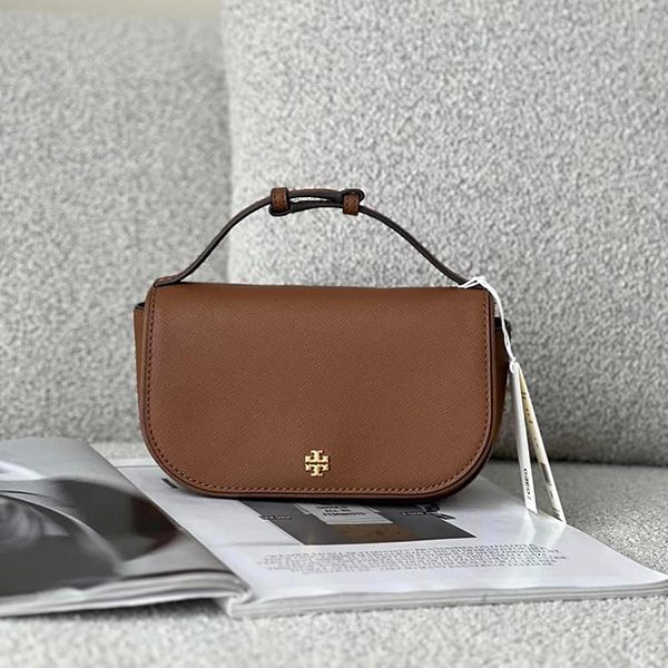 Túi Xách Tay Nữ Tory Burch Emerson Top Handle Crossbody Màu Nâu - Túi xách - Vua Hàng Hiệu