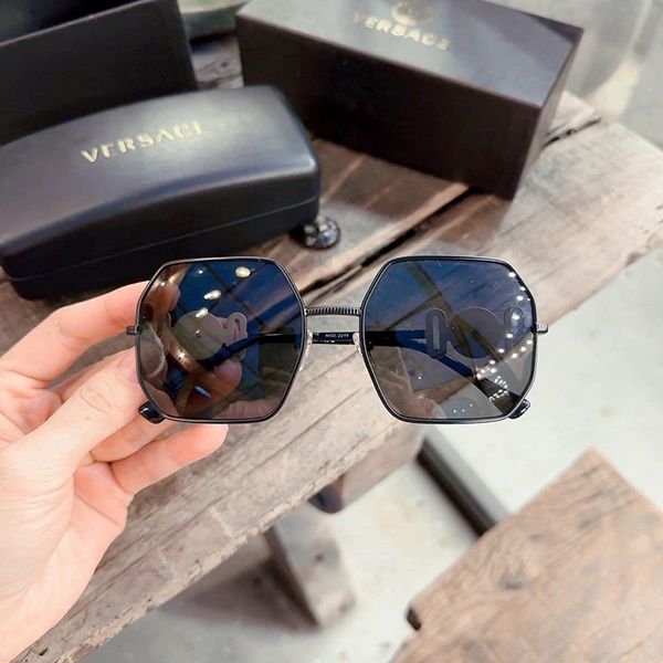 Kính Mát Nữ Versace Women's Black Sunglasses VE2248-126187 Màu Xám Đen - Kính mắt - Vua Hàng Hiệu