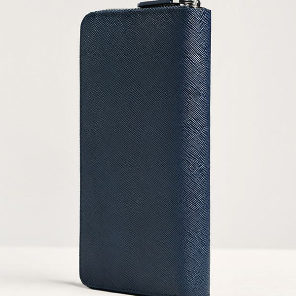 Ví Nam Pedro Oliver Embossed Leather Zip-Around Wallet 16500023 Màu Xanh Navy - Túi xách - Vua Hàng Hiệu