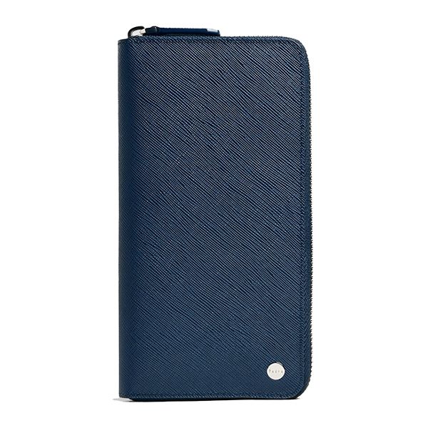 Ví Nam Pedro Oliver Embossed Leather Zip-Around Wallet 16500023 Màu Xanh Navy - Túi xách - Vua Hàng Hiệu