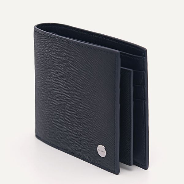 Ví Nam Pedro Oliver Leather Bi-Fold Wallet with Insert 16500022 Màu Xanh navy - Túi xách - Vua Hàng Hiệu