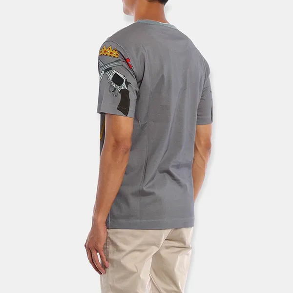 Áo Phông Nam Dolce & Gabbana D&G Sicilian Western Print T-Shirt G8GJ3TFP7UMHJ384 Màu Xám Size 46 - Thời trang - Vua Hàng Hiệu