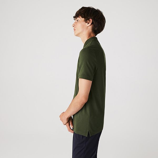 Áo Polo Nam Lacoste Men's Slim Fit İn Petit Piqué PH4012S7T Màu Xanh Rêu Size 3 - Thời trang - Vua Hàng Hiệu